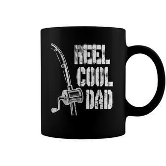 Mens Reel Cool Dad Fishing Daddy Mens Fathers Day Gift Idea Coffee Mug | Mazezy
