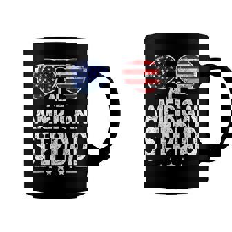 Mens Retro Fathers Day Family All American Stepdad 4Th Of July Coffee Mug - Seseable