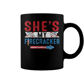 Mens Shes My Firecracker Funny 4Th July Matching Couples For Him Coffee Mug - Seseable
