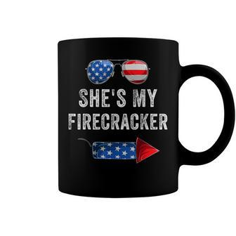 Mens Shes My Firecracker His And Hers 4Th July Matching Couples Coffee Mug - Seseable