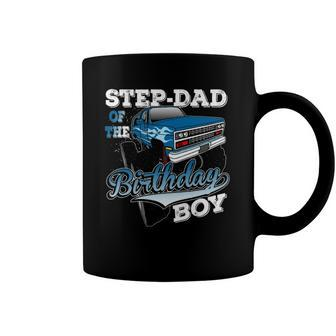 Mens Step-Dad Of The Birthday Boy Monster Truck Birthday Coffee Mug | Mazezy