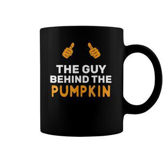 Mens The Guy Behind The Pumpkin Halloween Father Pregnancy Coffee Mug | Mazezy
