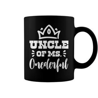 Mens Uncle Of Ms Onederful Funny 1St Birthday Family Matching Coffee Mug - Seseable
