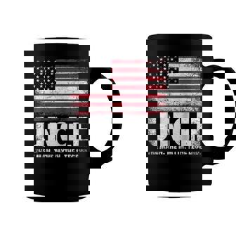 Mens Uncle The Man Myth Legend Fathers Day 4Th Of July Funny Coffee Mug - Seseable