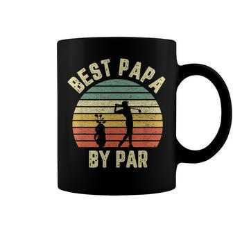Mens Vintage Best Papa By Par Golfing Birthday Gift Coffee Mug - Seseable