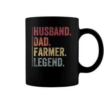 Mens Vintage Husband Dad Farmer Legend Gift For Fathers Day Coffee Mug | Mazezy