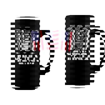 Merica American Us Flag Cans Memorial Day 4Th Of July Men Coffee Mug - Seseable