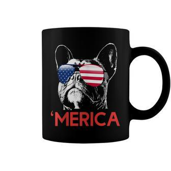 Merica French Bulldog American Flag 4Th Of July Frenchie Coffee Mug - Seseable