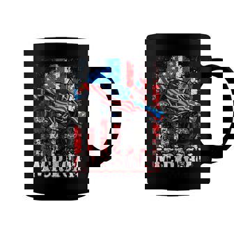 Merica Monster Truck American Flag July 4Th Boys Kids Coffee Mug - Seseable
