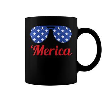 Merica Patriotic American Flag Pride Fourth Of July T V2 Coffee Mug - Seseable
