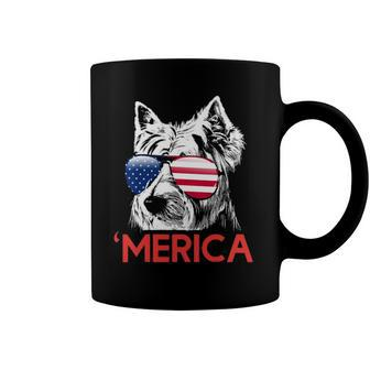 Merica Westie American Flag 4Th Of July Independence Day Coffee Mug | Mazezy