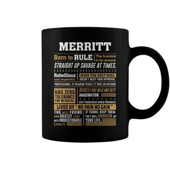 Merritt Name Gift Merritt Born To Rule Coffee Mug - Seseable