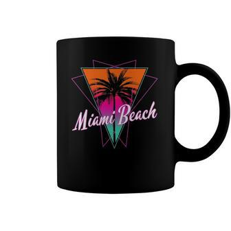 Miami Beach Florida Retro Vintage Surfer Gift Coffee Mug | Mazezy