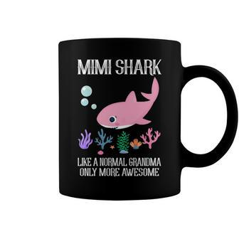 Mimi Grandma Gift Mimi Shark Only More Awesome Coffee Mug - Seseable