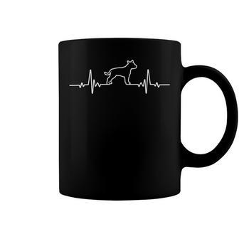 Minimalist Heartbeat American Staffordshire Terrier Coffee Mug | Favorety CA