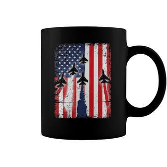 Missing Man Military Formation Patriotic Flag Coffee Mug | Mazezy