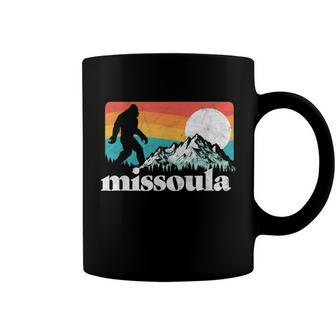 Missoula Montana Retro Bigfoot Mountains Coffee Mug - Monsterry