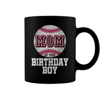 Mom Of The Birthday Boy Baseball Player Vintage Retro Coffee Mug - Seseable