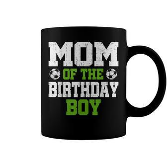 Mom Of The Birthday Boy Soccer Player Vintage Retro Coffee Mug - Seseable