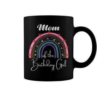 Mom Of The Birthday Girl Rainbow Boho Birthday Party Mama Coffee Mug - Seseable