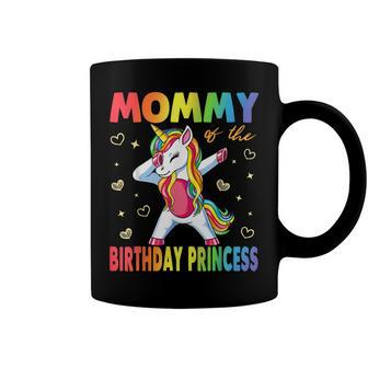 Mommy Of The Birthday Princess Girl Dabbing Unicorn Mom Coffee Mug - Seseable