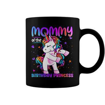 Mommy Of The Birthday Princess Girl Flossing Unicorn Mom Coffee Mug - Seseable
