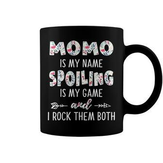 Momo Grandma Gift Momo Is My Name Spoiling Is My Game Coffee Mug - Seseable