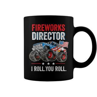 Monster Truck 4Th Of July I Roll You Roll Fireworks Director Coffee Mug - Seseable