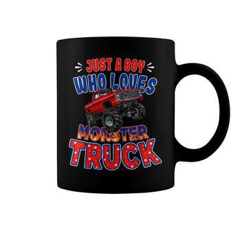 Monster Truck Just A Boy Who Loves Monster Truck For Kids Coffee Mug - Seseable
