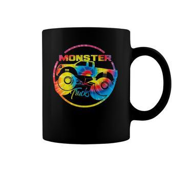Monster Trucks Retro Tie Dye Off Road Lovers Gift Coffee Mug | Mazezy