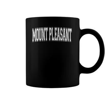 Mount Pleasant Wi Wisconsin Usa Vintage Sports Varsity Style Coffee Mug | Mazezy