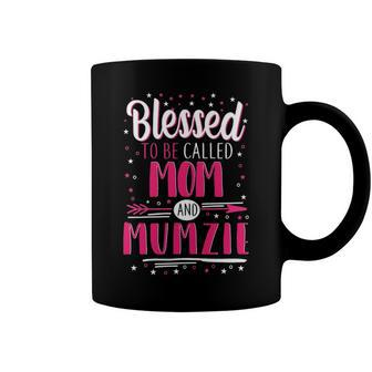 Mumzie Grandma Gift Blessed To Be Called Mom And Mumzie Coffee Mug - Seseable