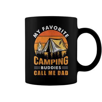 My Favorite Camping Buddies Call Me Dad Vintage Fathers Day V3 Coffee Mug - Seseable