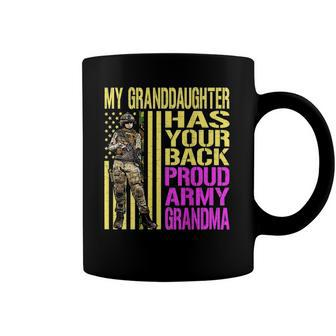 My Granddaughter Has Your Back Proud Army Grandma Military Coffee Mug | Mazezy