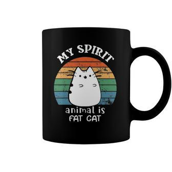 My Spirit Animal Is Fat Cat For Fat Cat Lover Vintage Style Coffee Mug | Mazezy