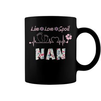Nan Grandma Gift Nan Live Love Spoil Coffee Mug - Seseable