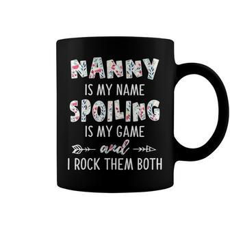 Nanny Grandma Gift Nanny Is My Name Spoiling Is My Game Coffee Mug - Seseable