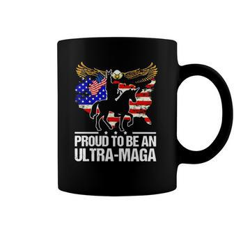 Nice Bigfoot Proud To Be An Ultra Maga Bald Eagle Us Flag Map Coffee Mug | Mazezy