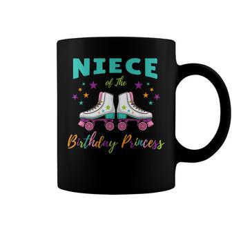 Niece Of The Birthday Princess Roller Skating Coffee Mug - Seseable