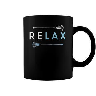 Nonebetter Relax It’S Only Youth Sports Lacrosse 2Stix Coffee Mug | Mazezy