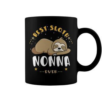 Nonna Grandpa Gift Best Sloth Nonna Ever Coffee Mug - Seseable