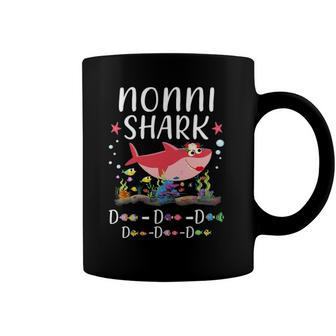 Nonni Shark Funny Grandma Floral Gift Coffee Mug | Mazezy