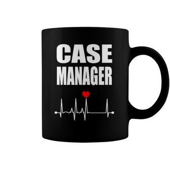 Nurse Case Manager Heartbeat Gift Coffee Mug | Mazezy CA