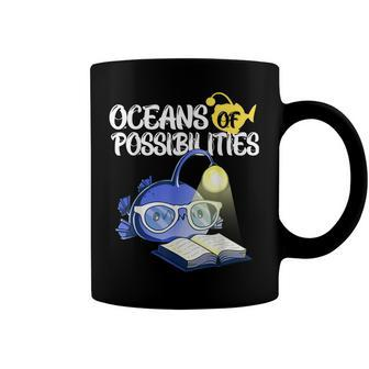 Oceans Of Possibilities Summer Reading 2022 Anglerfish Kids Coffee Mug | Mazezy