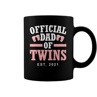 Official Dad Of Twins 2021 Father Girls Funny Twin Dad Coffee Mug | Mazezy UK