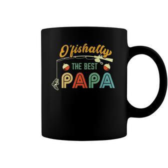 Ofishally The Best Papa Fisherman Cool Dad Fishing Gift Coffee Mug | Mazezy