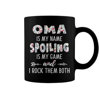 Oma Grandma Gift Oma Is My Name Spoiling Is My Game Coffee Mug - Seseable