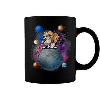 On The Moon Galaxy Funny Puppy Spcae Dog Lover 211 Beagle Dog Coffee Mug - Seseable