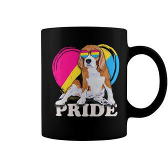 Pansexual Beagle Rainbow Heart Pride Lgbt Dog Lover 56 Beagle Dog Coffee Mug - Seseable