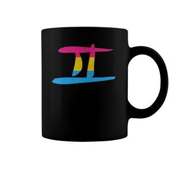 Pansexual Pride Flag Gemini Zodiac Sign Coffee Mug | Mazezy